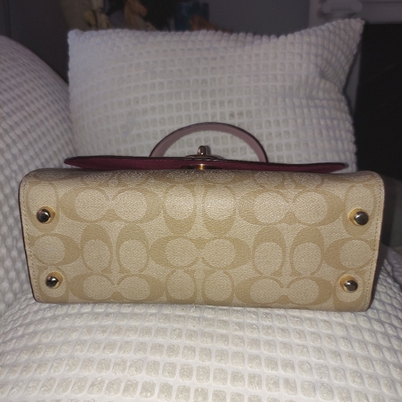 Coach Tilly Signature & Pink Satchel Crossbody - Picture 9 of 16